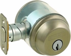 Deadbolt, Keyed 1 Side (Satin Nickel) B60N619