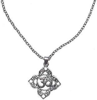 Unisex Buddha Lotus Flower Pendant Necklace