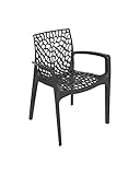 sillones hosteleria diseño Color: Antracita Set de 4 Sillones CAPRICHO, Polipropileno Antracita*