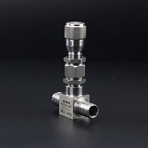 Tuyau barb 304 acier inoxydable aiguille vanne régulateur de débit 10mm