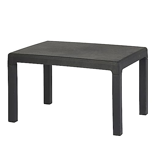 Violet Mesa Auxiliar Plástico, 60X40 cm, Mesa de Café (Marrón Oscuro)