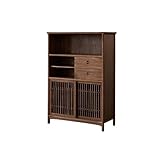 Küchenschrank aus chinesischem Nussbaum 90 x 38 x 126 cm, Eingangstisch, Wohnzimmer-Sofa, geeignet für die Aufbewahrung von Geschirr und Teesets, Anrichte (Right90 x 38 x 126 cm)