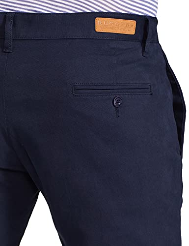 Image of Ruggers by Unlimited Men's Slim Fit Casual Trouser (RGMECTR20127B03 Dark Blue 32)