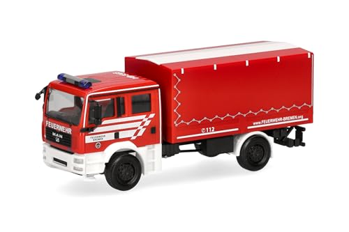 Camion Man TGA M miniature plastique Herpa pour compléter un diorama de la Feuerwehr Bremen 1:87