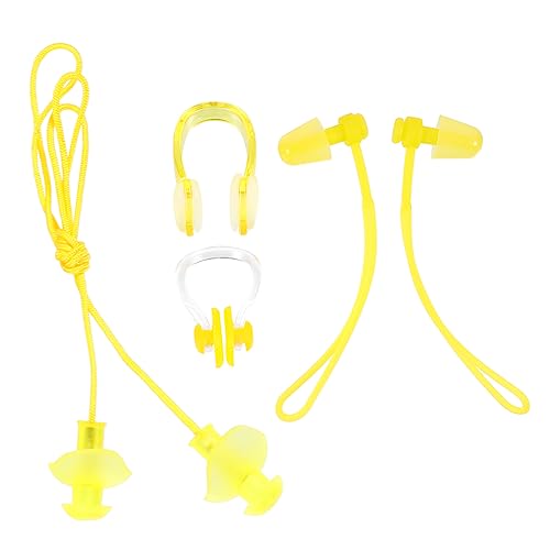 GOOHOCHY Swimming Earplugs Nose Clip Kit PVC for Boys and Girls Adults Nose Clip Earplug Set