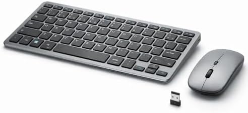 Teclado e Mouse Sem Fio, Bluetooth ABNT2, Recarregável USB-C, Sil...