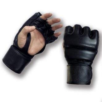 Gants de frappe double rembourré en cuir Playwell pour combat MMA de niveau XL