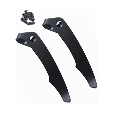 AOHOCA 2 pcs Deep Carry Pocket Clip for Voyager Knife Pocket Knife Clip Knife Screw Clips for EDC Knife Maker and DIY Folding Knives with 6 Screws Cover