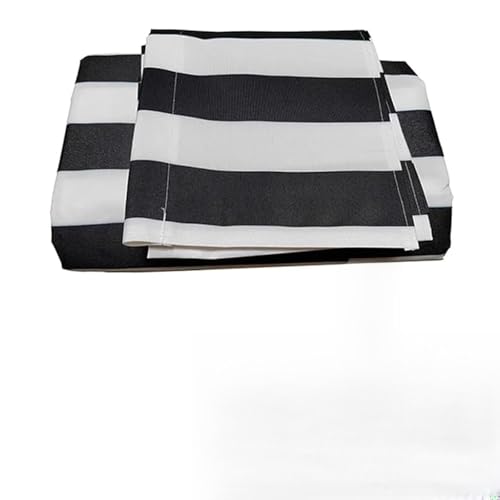 Tela De Repuesto para Toldo De Patio Retráctil (sin Marco) Jardín Patio Al Aire Libre Tela Resistente A Los Rayos UV Y Al Agua para Terraza, Balcón, Patio(Size:8x6.5ft,Color:Negro Blanco)