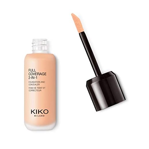 KIKO MILANO, Full Coverage 2-in-1 Foundation & Concealer, Base e Corretivo 2 em 1, Cor N25 Neutral