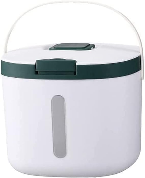 SANKIRTAN Rice Dispenser, 10 Kg Rice Container with Measuring Cup, Upgraded Built-in Fresh Box, Cereal Dispenser Storage with Handle for Home Kitchen Pantry Rice Soybean Corn Nuts Pulses (Big Grey) (B0D624DPL9) Amazon Price History, Amazon Price Tracker