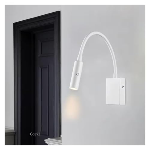 3w Led Wall Lamps Bedside Reading Book Lamps Flexible Tube Study Room Wall Lights Fixture with Switch