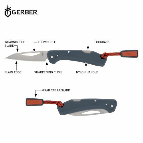 Gerber Gear LST Mini - Lightweight Folding Pocket Knife for Hiking, Camping - EDC Tool - Durable Stainless Steel Blade - Blue - Image 2