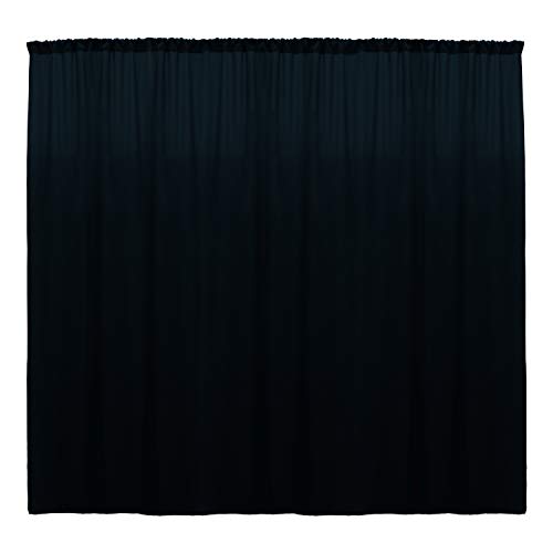 Ultimate Textile 8 ft. Polyester Backdrop Drape Panel, Midnight