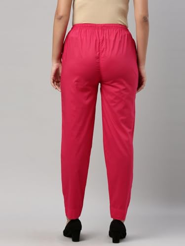 Image of GO COLORS Soft Cotton Pant Full Length for Women| Breathable, Mid Rise
