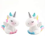 2 Pcs Unicorn Cake Toppers Unicorn Cake Decorations Unicorn Toys for Birthday Party Baby Shower Wedd