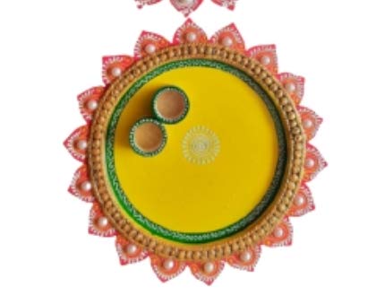 Ensemble de thalis en bois coloré à offrir le cadeau magnifique et artisanal de 33 x 13"