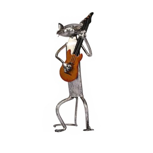 Décoration créative en fer chat guitare cadeau original maison - 2