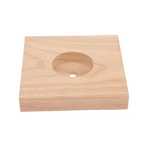 BUTIFULSIC 2pcs Wooden Lamp Holder Lamp Supplies Square Light Stand Night Light Stand Square Light Base Table Lamp Accessory Replacement Lamp Base LED Desk Lamps Table Lamp Base Khaki