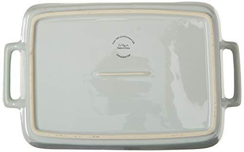 LE REGALO Rectangular Stoneware Baking Dish, 13.5x8.25x2.5, White - Thumbnail 3