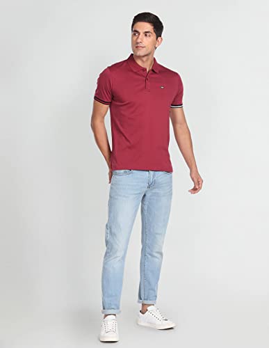 Image of Arrow Men's Cotton Solid Regular Fit Polo Shirts