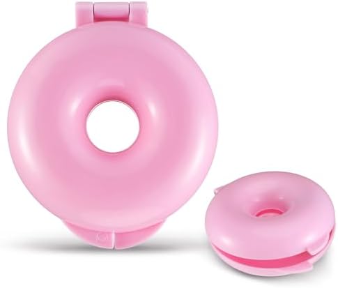LemonRoad Pink Round Donut Cake Pop Mold Plastic Cake Pop Press Molds Shapes 3.46 Inch Large Circle Mold for Donut Bagel Making