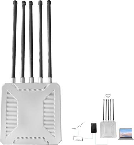 Outdoor Starlink WiFi Extender for Starlink Gen 3 Router, Starlink Signal/WiFi Repeater, 0.3KM Signal Coverage, IP65 Waterproof for Farm/Yard/RV/Campsite (3000Mbps)