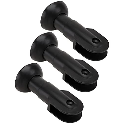 DOITOOL Toilet Partition Support Feet 3Pcs Durable Plastic Restroom Cubicle Fittings with Thickened Structure for Stable Load Bearing 6.5 X 2.8 X 2.8 Inch