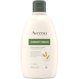 Aveeno Moisturising Cream (1x 500ml), Nourishing Body Lotion with Hydrating Colloidal Oatmeal, Full Body Moisturiser for Dry and Sensitive Skin, Suitable For Adults and Babies From 3 Months