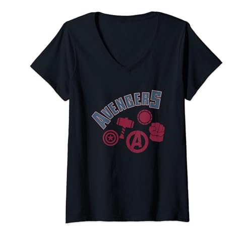 T-shirt Marvel femme col V un cadeau original pour les fans de pop culture