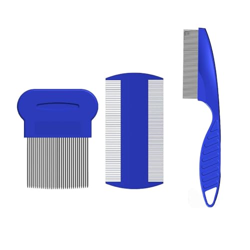Lice Comb 3 Pcs Lice Combs Double Sided Lice Combs Stainless Steel Tooth Comb Lice Removal Combs