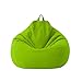 CHOSERL Sitzsack Lazy Sofa-Stuhlbezug ohne Füllung, großer Sitzsack mit hoher Rückenlehne, für drinnen und draußen, für Erwachsene/Kinder (grün, 100 x 120 cm)