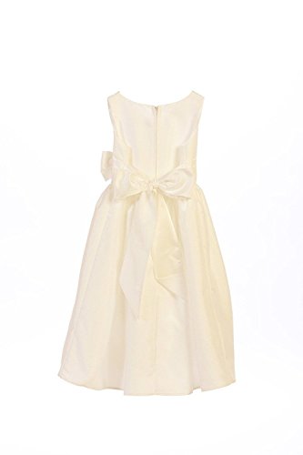 Sweet Kids Cross Bodice Bow Accent Sleeveless Special Occasion Dress2