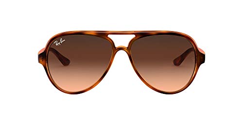 Ray-Ban Rb4125 Cats 5000 - Gafas de sol estilo aviador, marr�n