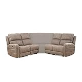DEZYPZAM Elastischer Ecksofabezug, Sofa überzug Ecksofa L Form, Sofahusse Eckcouch Cover rutschfest, Liegesessel-Bezüge, Couch-Bezüge, Sofa-Bezüge (Kaffee Hell)