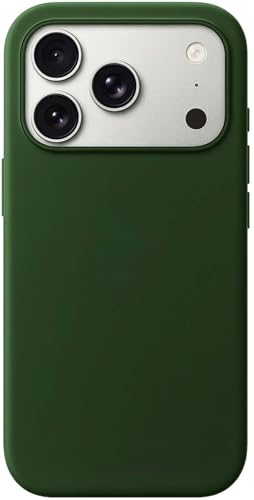 Image of Premium Liquid Silicone Case for iPhone 17 Pro - Slim Full Body Protective Back Cover with Soft Microfiber Lining, Anti-Slip Grip Scratch Resistant Phone Case (Dark Green)