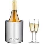Hemoton-Weinkuehler-Eimer-Edelstahl-doppelwandiger-Weinkuehler-1-Liter-haelt-Wein-kalt-isoliert-Champagner-Bier-Eiskuebel-Wein-Zubehoer-fuer-Party-Zuhause-Club-Bar