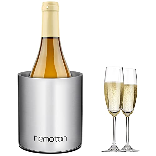 Hemoton-Weinkuehler-Eimer-Edelstahl-doppelwandiger-Weinkuehler-1-Liter-haelt-Wein-kalt-isoliert-Champagner-Bier-Eiskuebel-Wein-Zubehoer-fuer-Party-Zuhause-Club-Bar