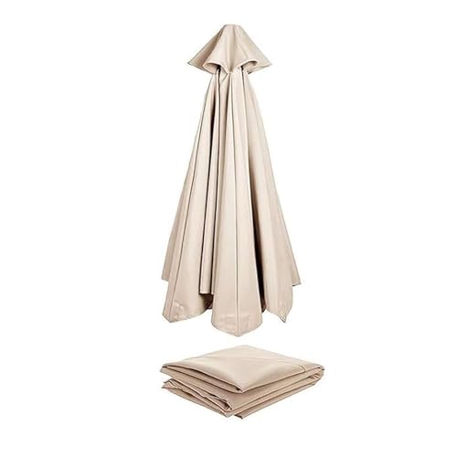 Toldo De Recambio De Sombrilla 8 Varillas 2/2.3/2.5/2.7/3.0m Repuesto De Tela para Sombrilla De Poliéster Impermeable Cubierta De Repuesto para Sombrilla para Jardín,Piscina(Beige,200cm)