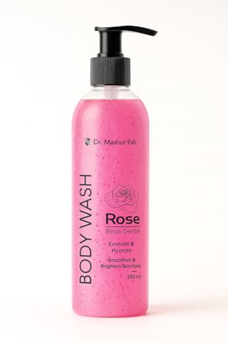 Image of MASHUR FAB Body Wash - Exfoliating & Hydrating Formula | Brightens Skin Tone | 250ml Multiple Fragrance (1, PINK)