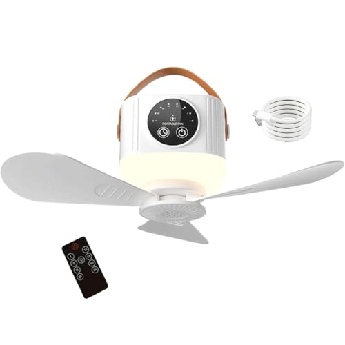 Ventiladores de techo con luz para camping y noches de terraza sin mosquitos