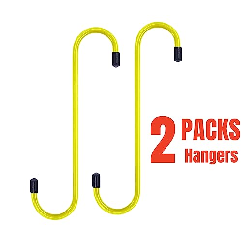 Komitasui Brake Caliper Hangers, Brake Caliper Hooks With Rubber Tips, Automotive Tools For Mechanics For Brake Axle And Suspesion System Work - 2 Pack (Yellow) #TOP1