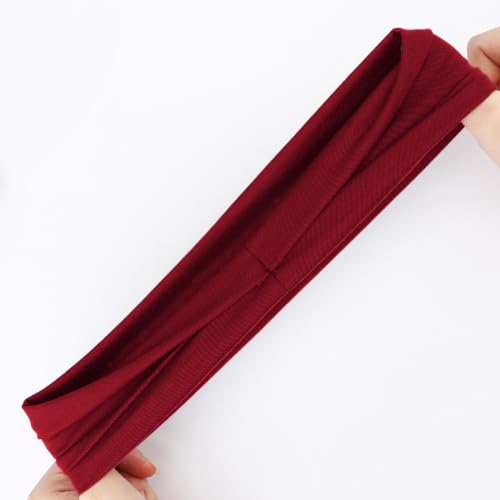 Image of DRESHOW Yoga Sports Headbands for Women Elastic Non-Slip Headbands Workout Running Hair Bands 6 Pack