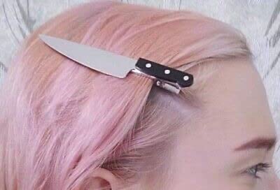 Miniatura 3 de 2 pinzas para el cabello de acrílico para cosplay, fiesta de Halloween, accesorios para el cabello, para mujeres y niñas, a la moda, punk, creativo,