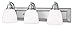 Livex Lighting 10503-91 Transitional Three Light Bath Vanity from Springfield Collection in Pwt, Nckl, B/S, Slvr. Finish, Brushed Nickel, 24 x 7 x 7