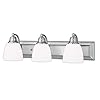 Livex Lighting 10503-91 Transitional Three Light Bath Vanity from Springfield Collection in Pwt, Nckl, B/S, Slvr. Finish…