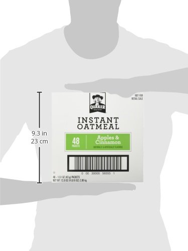 Quaker Instant Oatmeal, Apples And Cinnamon, Individual Packets (48 Count Of 1.51 Oz Packets), 72.8 Oz #TOP7