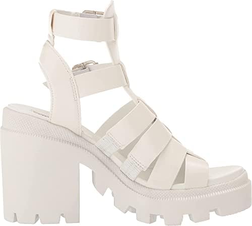 Steve Madden Women's Cosmic Heeled Sandal, White, 9 | Image 5