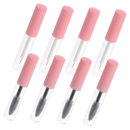 DRESSOOS Tubos Vacíos para Máscara y Delineador con Cepillo Reutilizable Contenedores Recargables para Crema de Pestañas y Sombra de Ojos Tapas Rosadas Portátiles y Sellados para