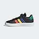 adidas Grand Elastic Lace and Top Strap Shoes Tennisschuhe, Core Black/Lucid Blue/Court Green, 36 2/3 EU